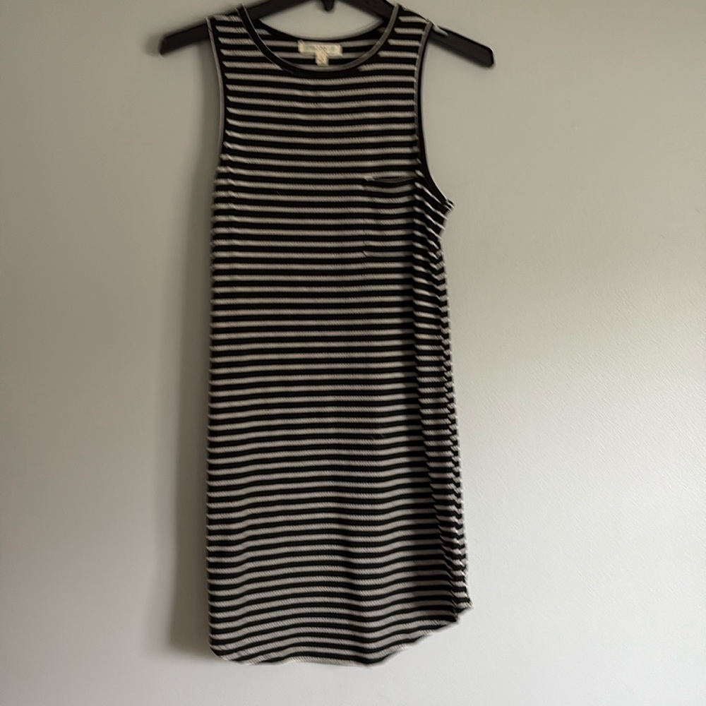 LOVE FIRE Tank dress, black & white, size small, loose fit